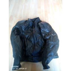 Men's full leather motorcycle jacket in excellent condition
