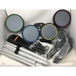 Nintendo Wii Rockband Harmonix DRUM KIT Controller: Guitar, Dongle, Mic, Drums