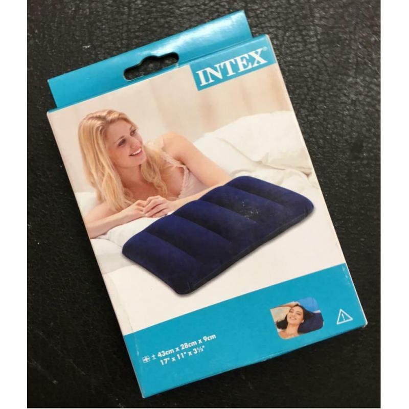 Brand New Intex Blue Blow Up Spare Camping Pillow Equipment
