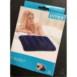 Brand New Intex Blue Blow Up Spare Camping Pillow Equipment