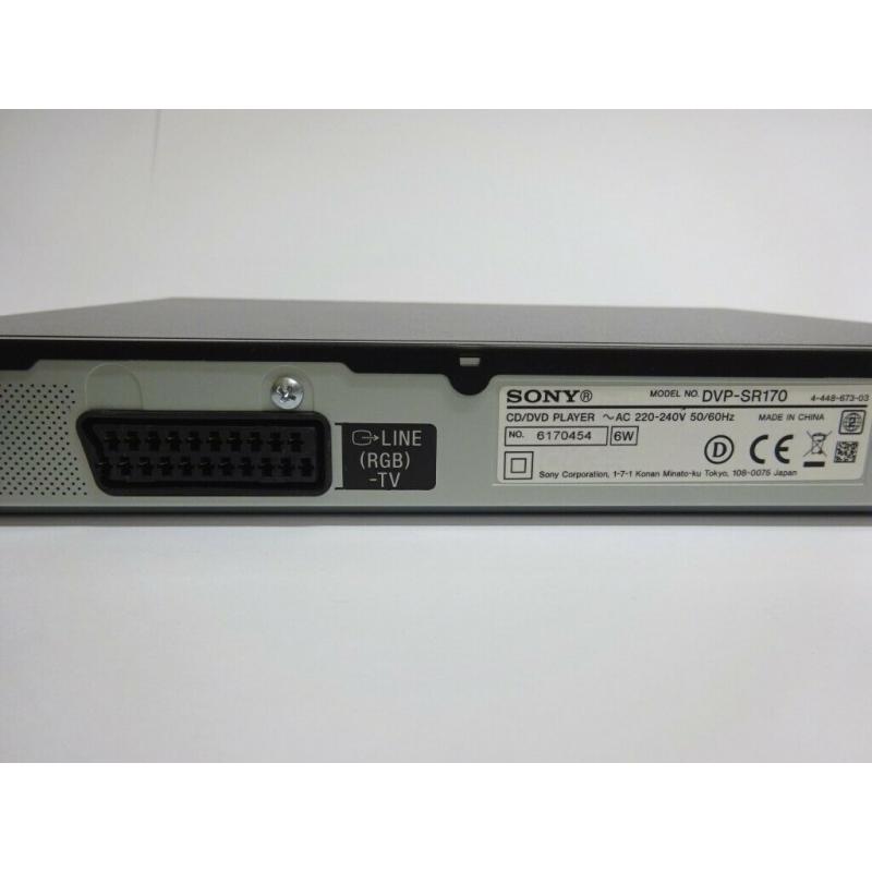 Sony DVP SR170 - DVD Player with Remote and SCART cable