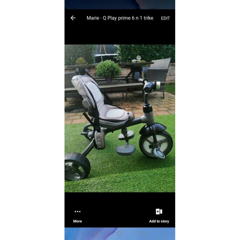 Trike Q Play 6-in-1 (Grey)