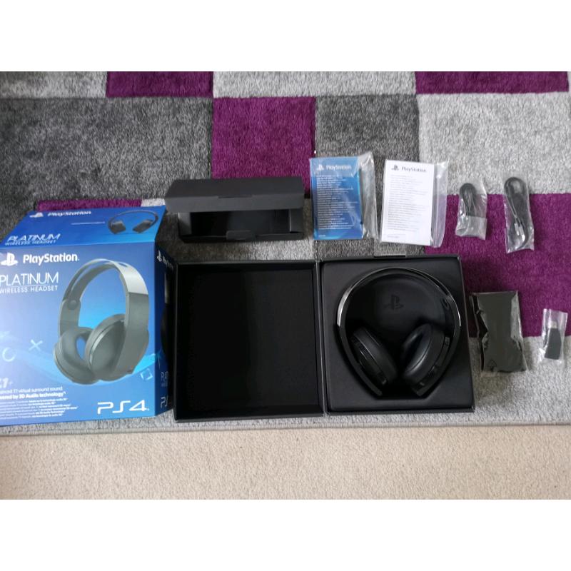 Sony Offical PlayStation 4 (PS4) Platinum Wireless Headset
