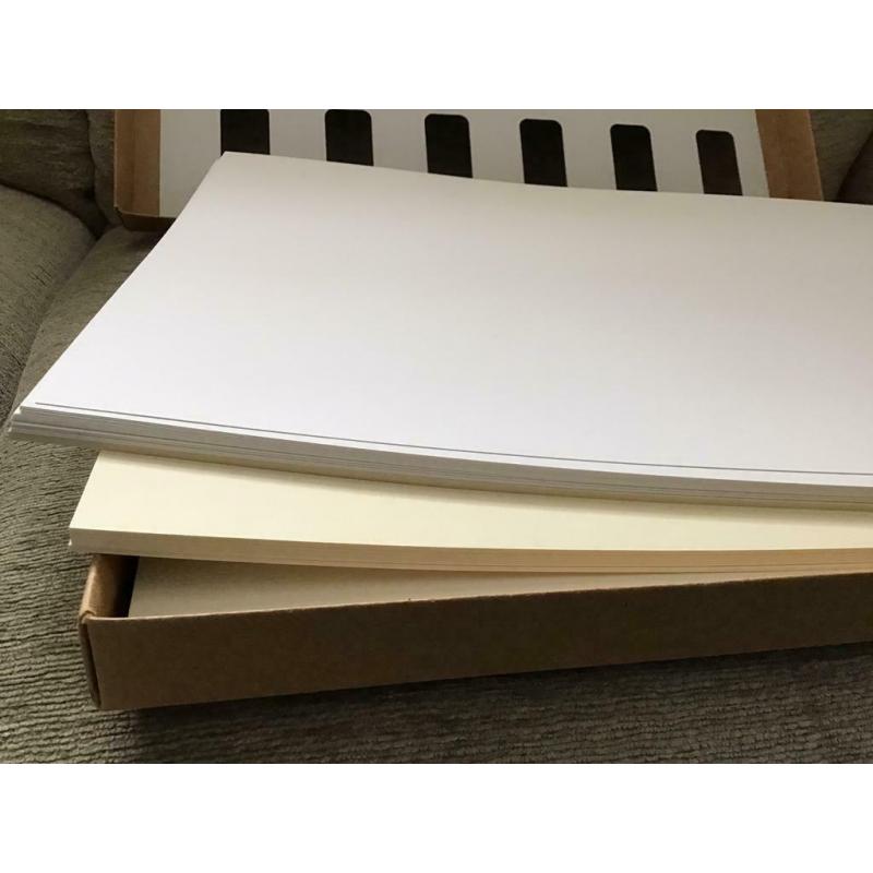PAPERMILL DIRECT - Box of A3 CARD - 88 sheets of Hammered & Linen quality card