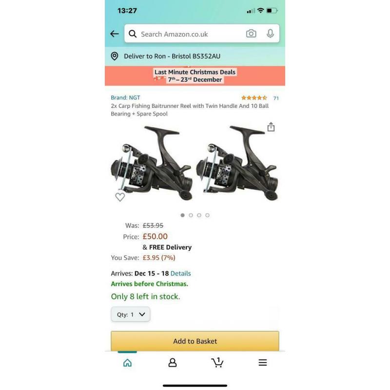 Ngt 9ft stalker rods and ngt baitrunner reels