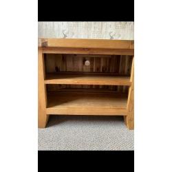 Solid oak tv unit