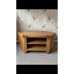 Solid oak tv unit