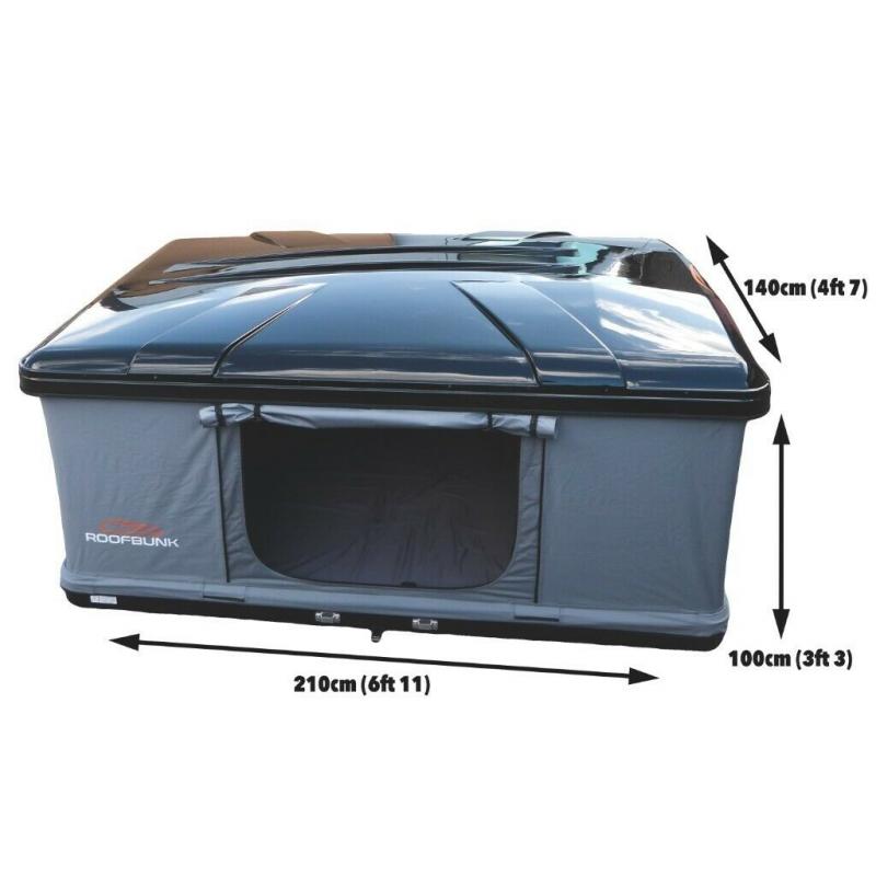 Extra Large RoofBunk Hard Shell Car Roof Top Tent - Dark Grey