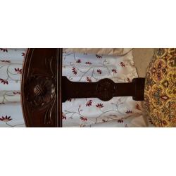 Matching upholstered chairs Mahogany Ladies Elbow chair & Late Victorian Side Chair