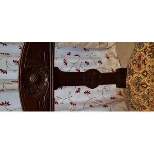 Matching upholstered chairs Mahogany Ladies Elbow chair & Late Victorian Side Chair