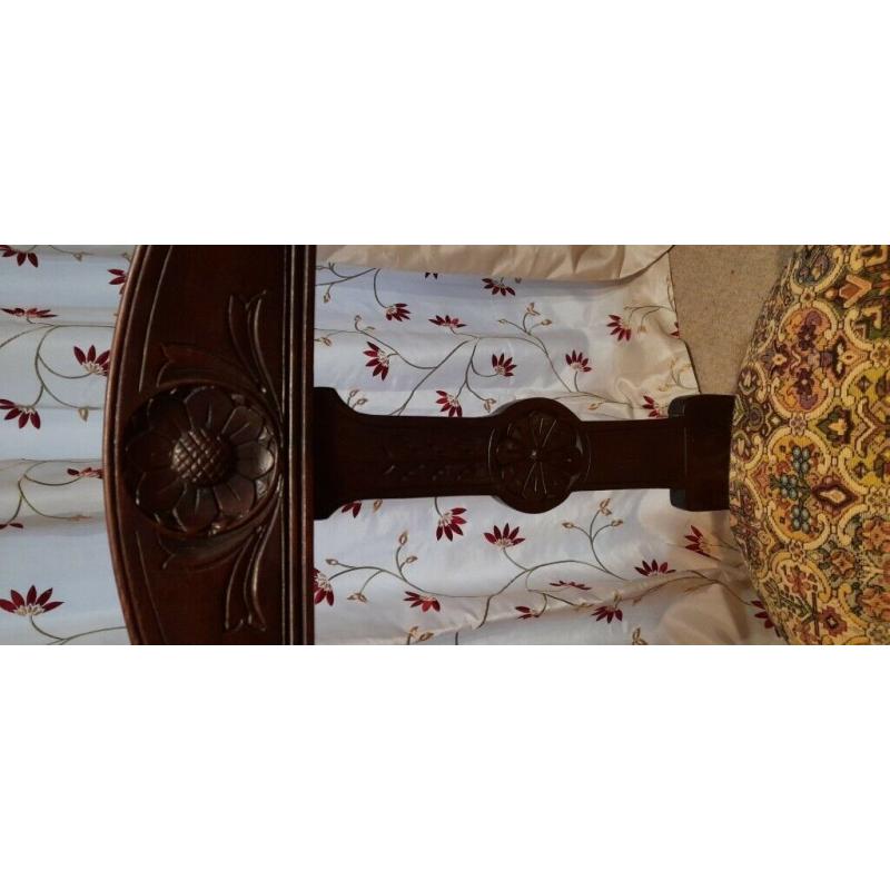 Matching upholstered chairs Mahogany Ladies Elbow chair & Late Victorian Side Chair