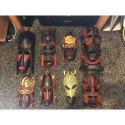 Handmade African Wooden Art Collectible Masks