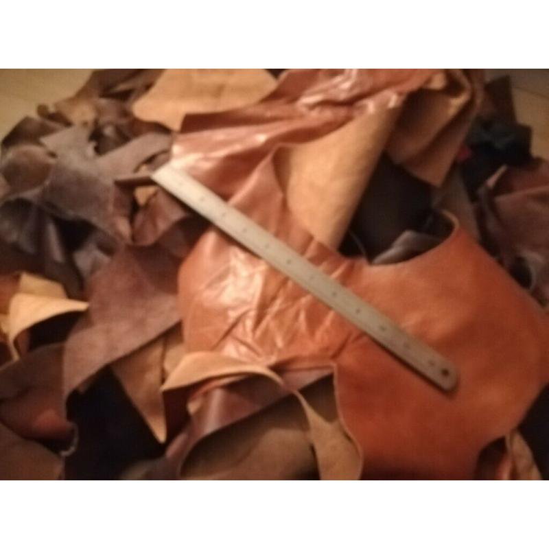 20KG Upholstery Leather Hide Arts & Crafts Offcuts Scrap Remnants