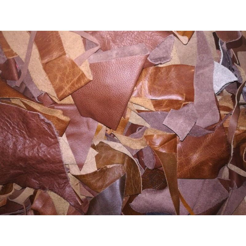 20KG Upholstery Leather Hide Arts & Crafts Offcuts Scrap Remnants