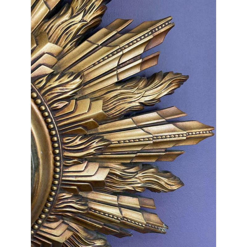 FABULOUS SMITHS SECTRIC SUNBURST ART DECO WALL CLOCK (1930s) IN PRISTINE CONDITION