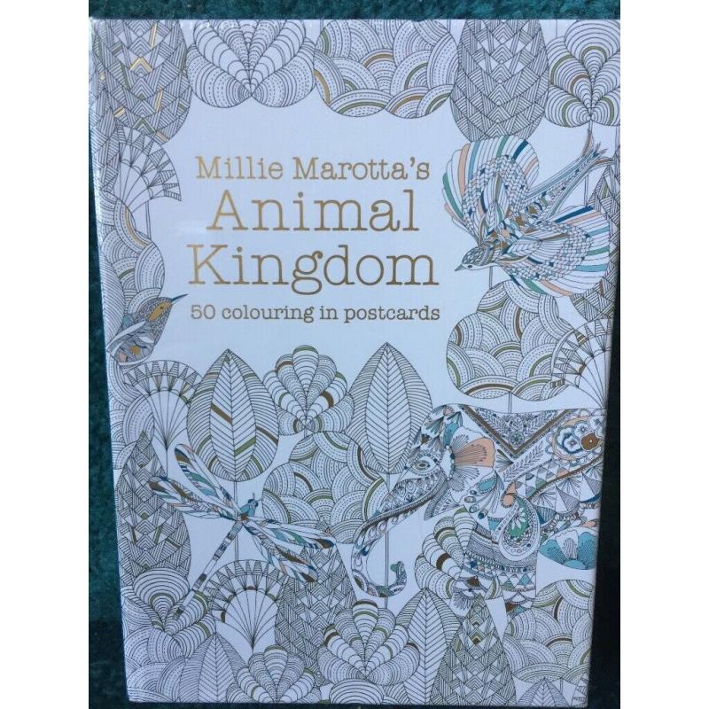 Millie Marotta colouring postcards