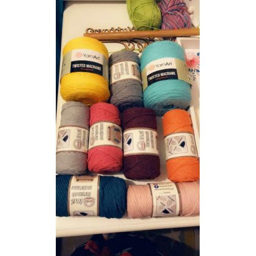 Yarn art Macrame cord in beautiful colours rope arts crafts