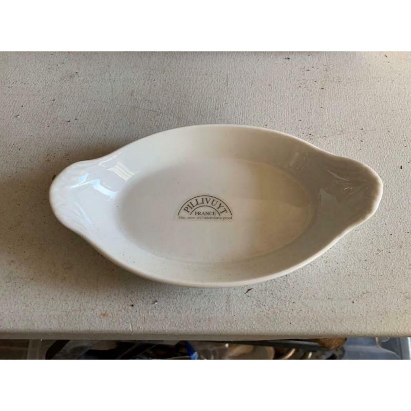 6x Oval ceramic dishes brand-new