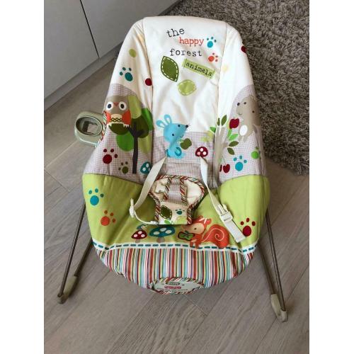 Fisher Price The Happy Forest Animals Baby Bouncer with calming vibrations