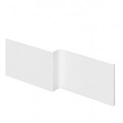 MODERN WHITE L SHAPE ACRYLIC FRONT SHOWER BATH PANEL 1700mm