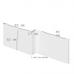 MODERN WHITE L SHAPE ACRYLIC FRONT SHOWER BATH PANEL 1700mm