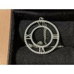 Tiffany & Co. Atlas Diamond 18K White Gold Pendant - Retired - Rare Medium Size