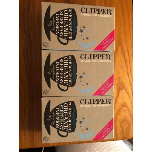 3 Boxes of 20 Clipper Organic Sleep Easy Infusion