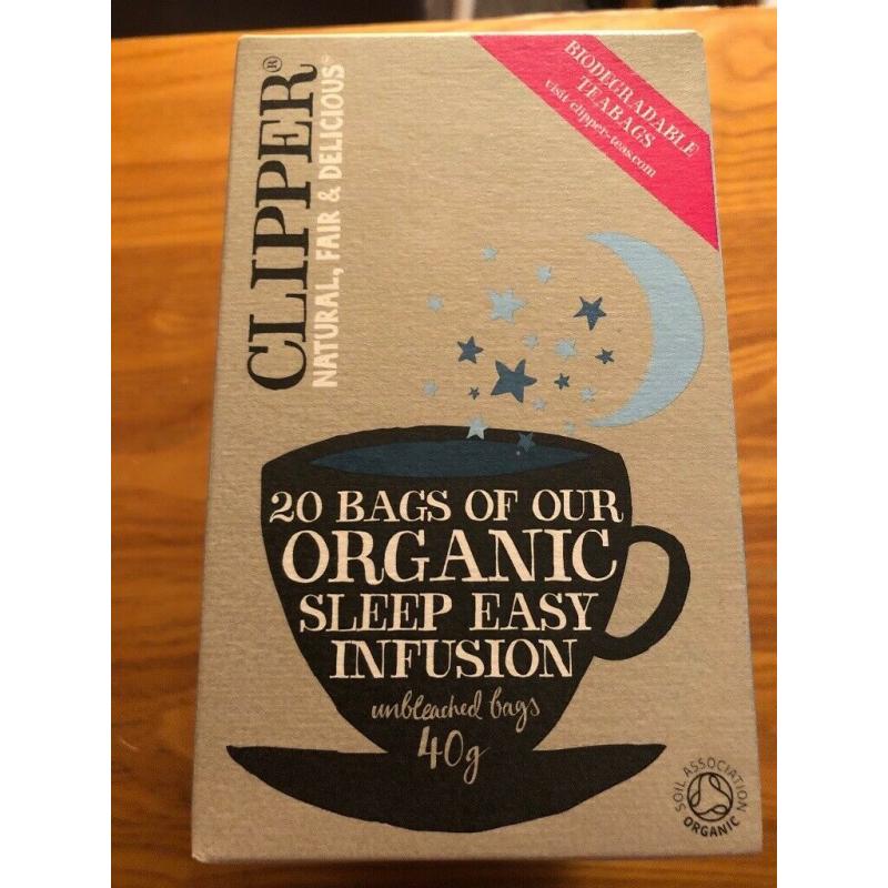 3 Boxes of 20 Clipper Organic Sleep Easy Infusion
