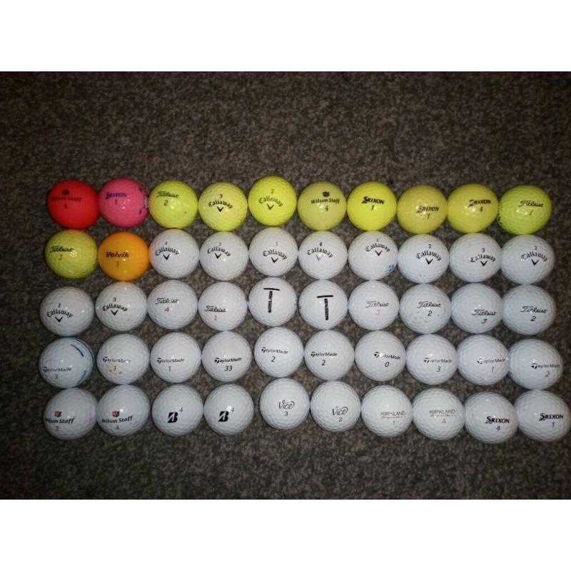 50 excellent condition golf balls