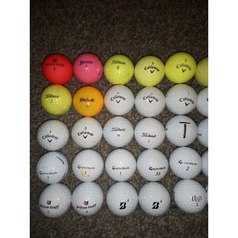 50 excellent condition golf balls