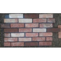 Brick tile: Antik Barock Whitley ; red/white/black/yellow flamed colour ref 443WDF,