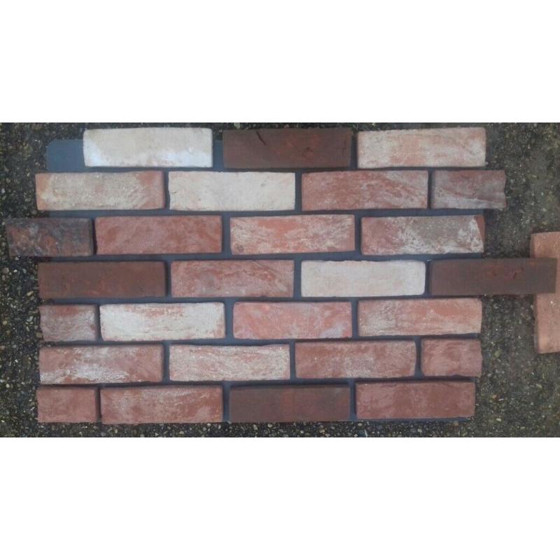Brick tile: Antik Barock Whitley ; red/white/black/yellow flamed colour ref 443WDF,