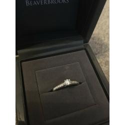 Platinum Diamond Solitaire Ring Size K from Beaverbrooks