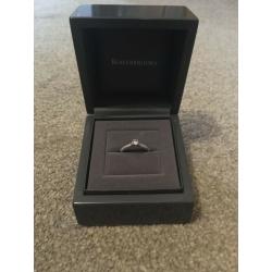 Platinum Diamond Solitaire Ring Size K from Beaverbrooks