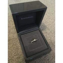 Platinum Diamond Solitaire Ring Size K from Beaverbrooks