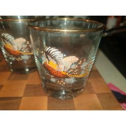 4 Vintage Grouse Glasses