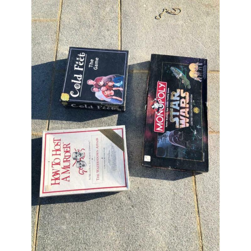 Limited edition Star Wars monopoly Game/new 2 games Murder mystery dinner/cold feet