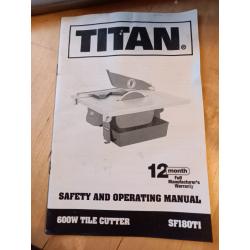 New Titan 600w tile cutter