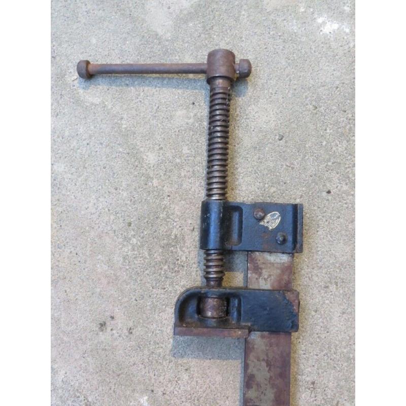 VINTAGE ?RECORD? 4 FOOT STEEL FRAME CRAMP. VGC