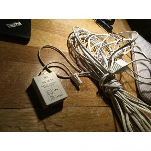 DSL filter plus 10 m cable for landline plus other bits