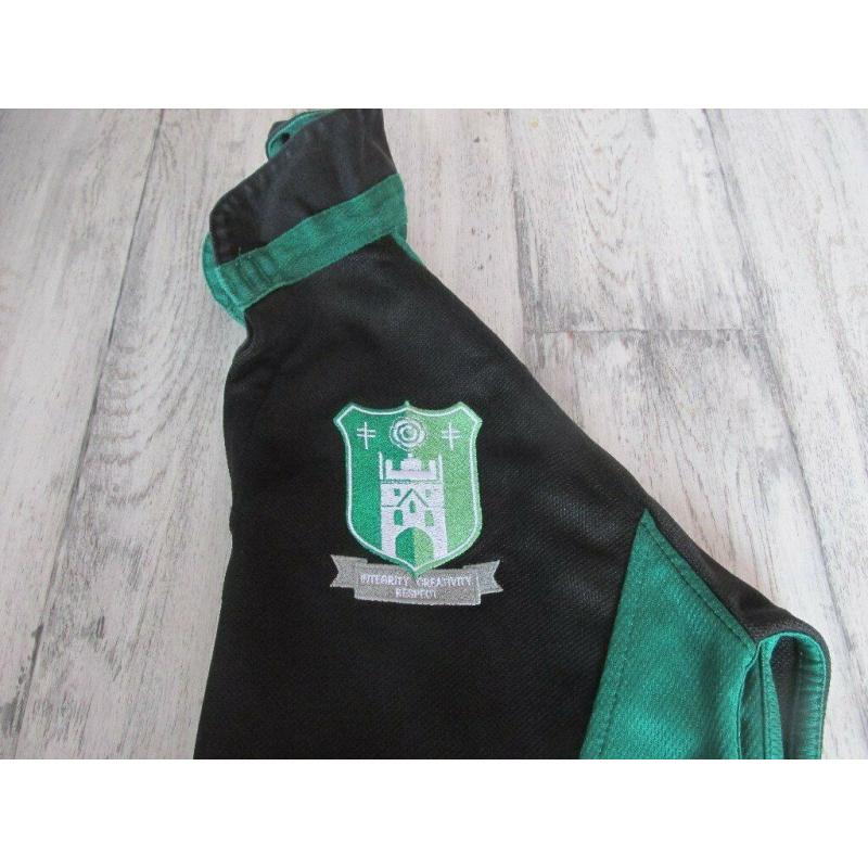 Longcroft School Beverley. Boys Green & Black Rugby Sports top.