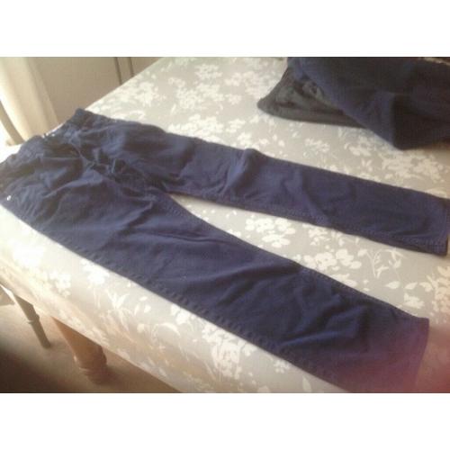 Boy's navy chino trousers for age 9/10