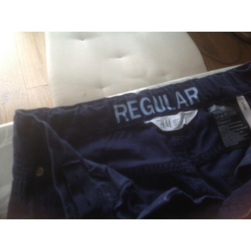 Boy's navy chino trousers for age 9/10